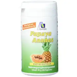 Papain avitale papaya ananas enzym kapseln 60 stueck 1er pack