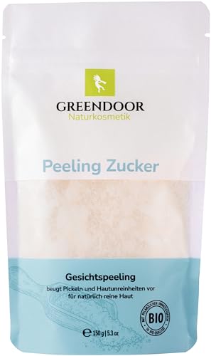 Peeling GREENDOOR Zucker Gesicht, Gesichts vegan 150g, Bio