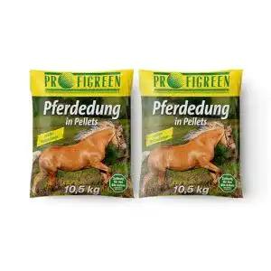 Pferdedung profigreen in pellets 21 kg 2 x 105 kg mist pferdemist
