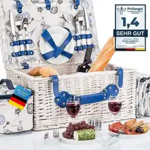 Picknickkorb 4 personen goodsgadgets picknickkorb