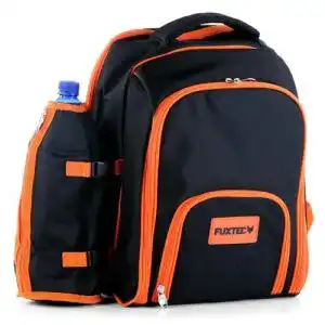 Picknickrucksack fuxtec traveller mit kuehlfach und geschirr fuer 4