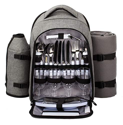 Picknickrucksack Hap Tim 4 Personen Picknickset mit Kühlfach