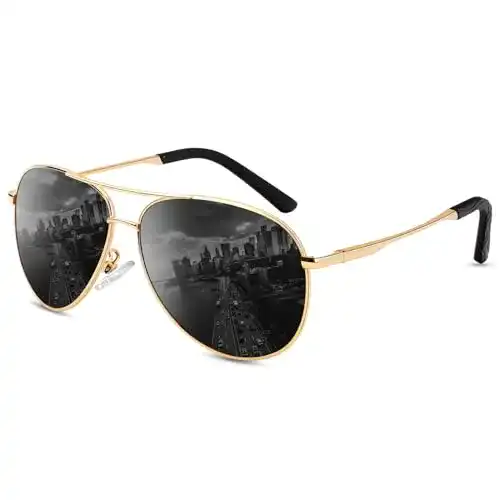 ANYPRO Polarisiert Pilotenbrille Für Herren & Damen – UV400 Schutz, Metallrahmen, Perfekt Fürs Fahren & Angeln