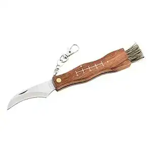 Pilzmesser herbertz stahl aisi 420 nagelhau holz griff buerste