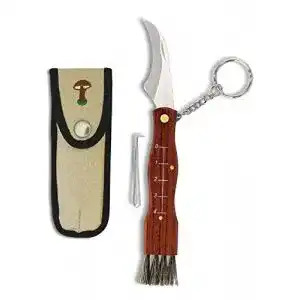 Pilzmesser ks 11 mit pinzette braun naturfarben weiche buerste