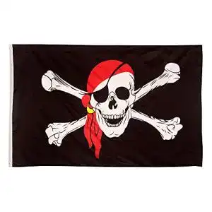 Piratenflagge aricona fahne mit totenkopfdesign messing oesen