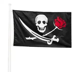 Piratenflagge klikil piraten flagge jolly roger mit rose