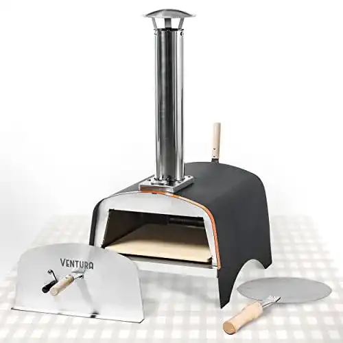 Pizzaofen Gas Raik 9032 Ventura Hybrid mit Gasmodul und Abdeckhaube