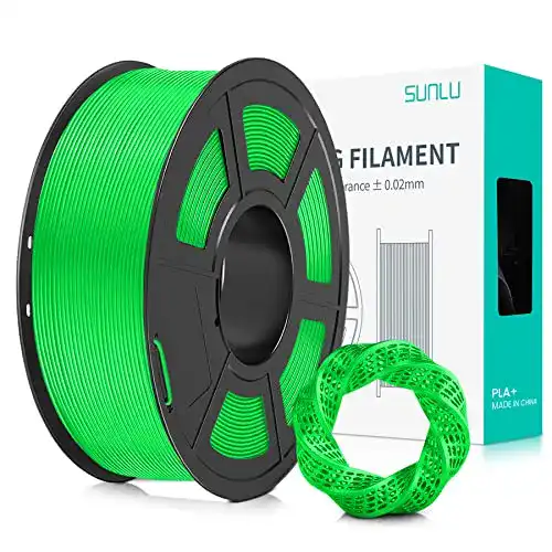 Sunlu PLA+ Filament 1.75mm für 3D Drucker, 1KG, Grün