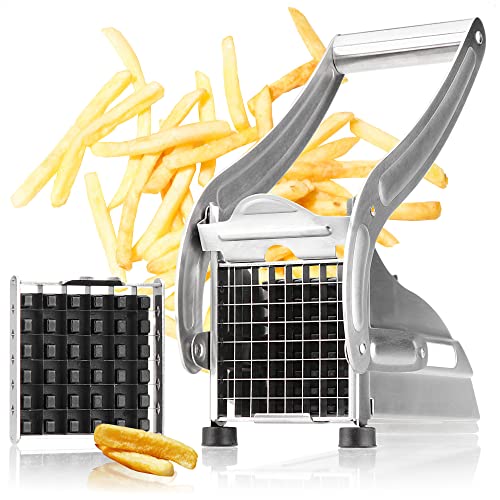 Pommesschneider com-four ® Pommes Frites Schnitzer, Edelstahl