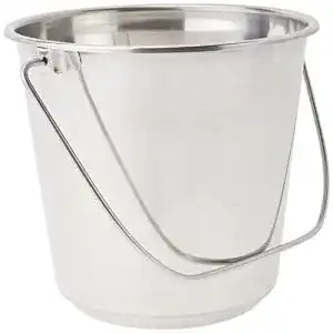 Putzeimer krueger krueger 9 l edelstahleimer silber 24 cm