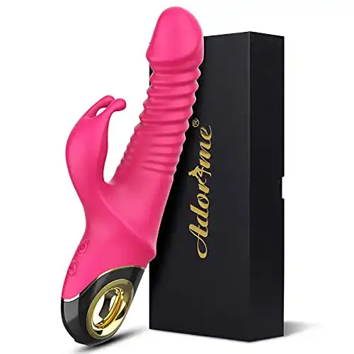 Rabbit-Vibrator Adorime G-Punkt Vibrator für Frauen, Teleskopisch