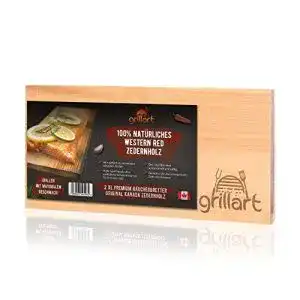 Raeucherbrett grillart 2 pack xl grillbretter zedernholzbrett