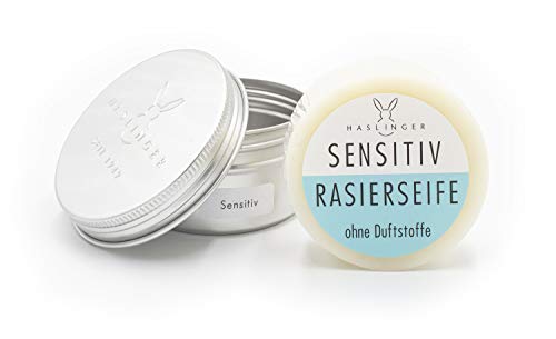 Rasiercreme Haslinger Rasierseife Sensitiv, 60g, in der Dose