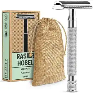 Rasierhobel dekofy silver edition inkl reisebeutel
