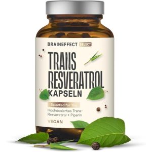 Resveratrol-Kapseln BrainEffect Trans Resveratrol 500mg, Vegane
