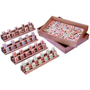 Rummy logoplay gesellschaftsspiel legespiel 108 spielsteine 1