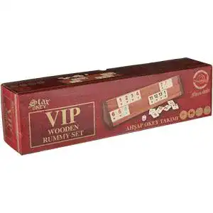 Rummy star v i p holz wooden set vip okey mit melamin steine