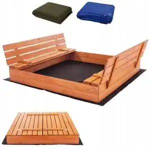 Sandkasten sunwood premium 140x140 cm impraegniert inkl video