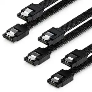 Sata kabel deleycon 3x 50cm sata 3 nylon kabel set