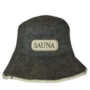 Saunahut gmmh mit sauna stickerei aus filz filzkappe
