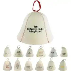 Saunahut gmmh saunamuetze aus wollfilz filz saunakappe