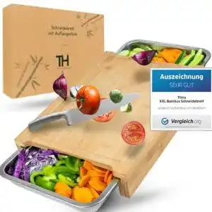 Schneidebrett holz thiru schneidebrett mit auffangschalen