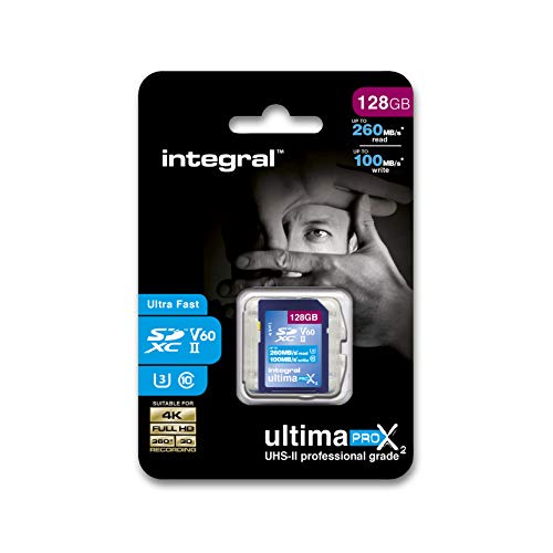 SDXC (128 GB) Integral 128GB UHS-II SD-Karte v60 Bis zu 260MB/s