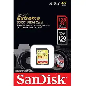 Sdxc 128 gb sandisk extreme sdxc memory card