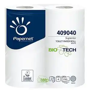 Selbstaufloesendes toilettenpapier papernet 96 rollen im paket bio