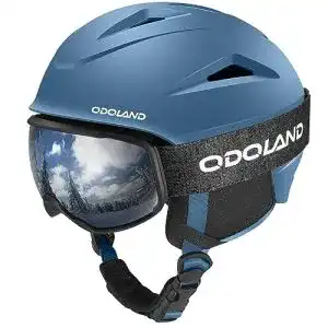 Snowboardhelm odoland skihelm mit skibrille fuer skifahren