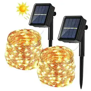 Solar lichterkette aussen brizlabs 2 stueck solar lichterkette