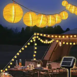 Solar lichterkette aussen salcar 10m camping solar led