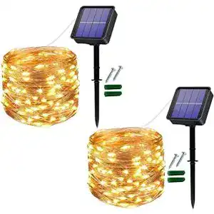 Solar lichterkette aussen useber 2 stueck solar lichterkette