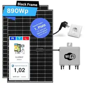 Solaranlage garten klarbeit 800 watt balkonkraftwerk komplett