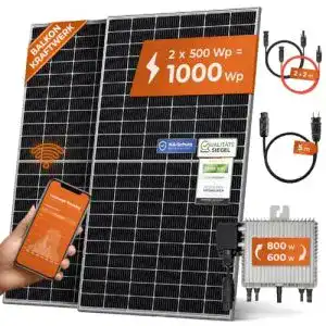Solaranlage garten solarway balkonkraftwerk 1000w komplett