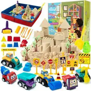 Spielsand crosofmi magic sand fuer kinder set faltbar