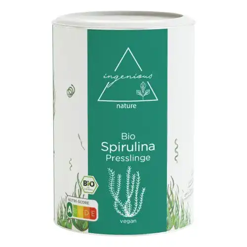 Bio Spirulina Tabletten von Ingenious Nature – 1000 Presslinge à 500 mg