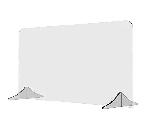 Spuckschutz Trennwand 120×60 cm aus Solarplexius für Schreibtisch und Theke