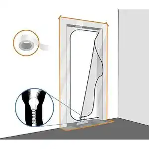 Staubschutztuer lamera profi wiederverwendbar 220 x 120 cm