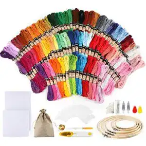 Stickset homewit 100 farben stickerei set kreuzstich starter kit