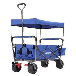 Strandwagen arebos bollerwagen faltbar mit dach handwagen