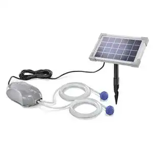 Teichbeluefter esotec solar duo air 25w solarmodul 2 x 90l h
