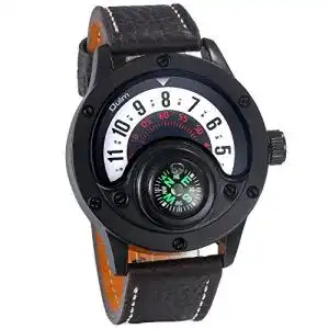 Uhr mit kompass jewelrywe herrenuhr analog quarz kompass