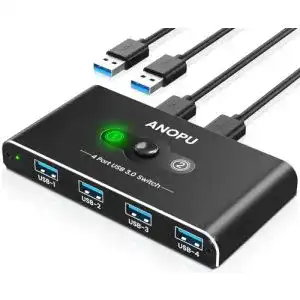 Usb switch anopu usb switch aluminium usb kvm switch 2 pc