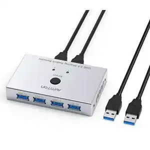 Usb switch avmton metall 4 ports usb 3 0 switch teilen usb