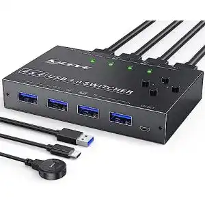 Usb switch mleeda usb 3 0 switch 4 pc usb switch 4 in 4 out