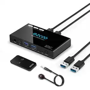 Usb switch rofavezco usb 3 0 switch 2 in 4 out usb 3 0 sharing