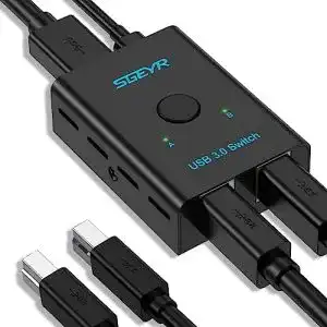 Usb switch sgeyr usb 3 0 switch 2 in 1 out usb switcher selector