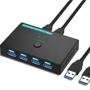 Usb switch sgeyr usb 3 0 switch 2 in 4 out usb sharing switcher